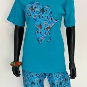 Women's African Tee and Bottoms Set